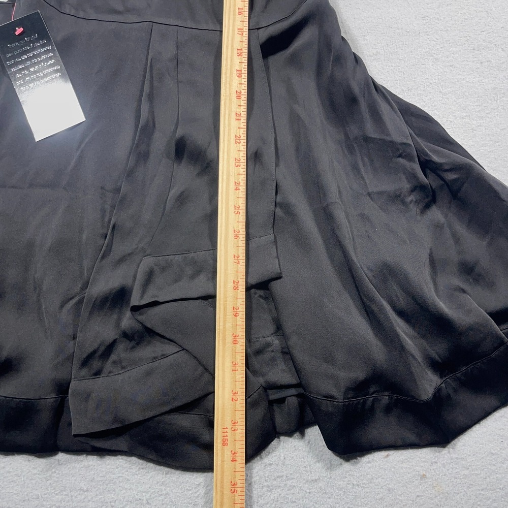 Bebe Rosette Ruffle Halter Dress Women Small Fit Flare‎ Black Jean And Jane NWT - Picture 4 of 12